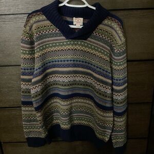 Brooks Brothers Multicolor V-Neck Sweater